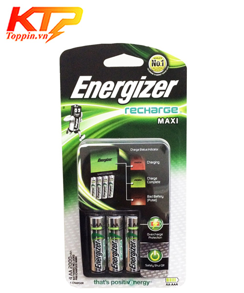 Bộ sạc pin Energizer gồm 4 viên pin chính hãng