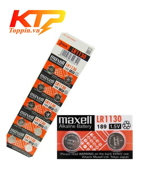 pin Maxell LR1130 chính hãng, pin cúc Maxell